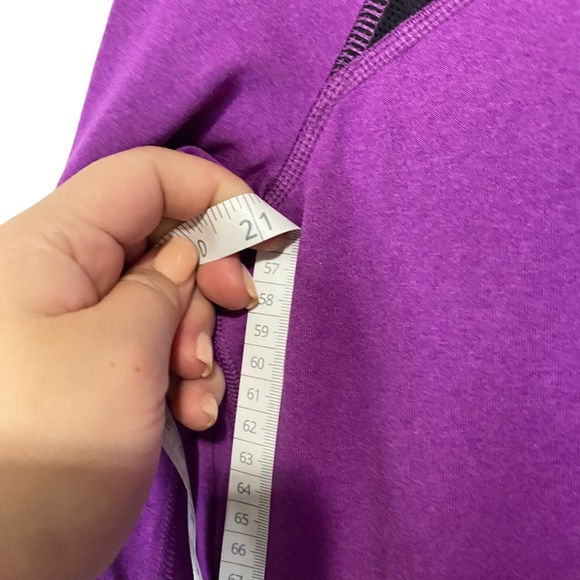 Nike Dri-Fit Purple Long Sleeve Top Mesh Sheer Cutout’s-L - Picture 8 of 10